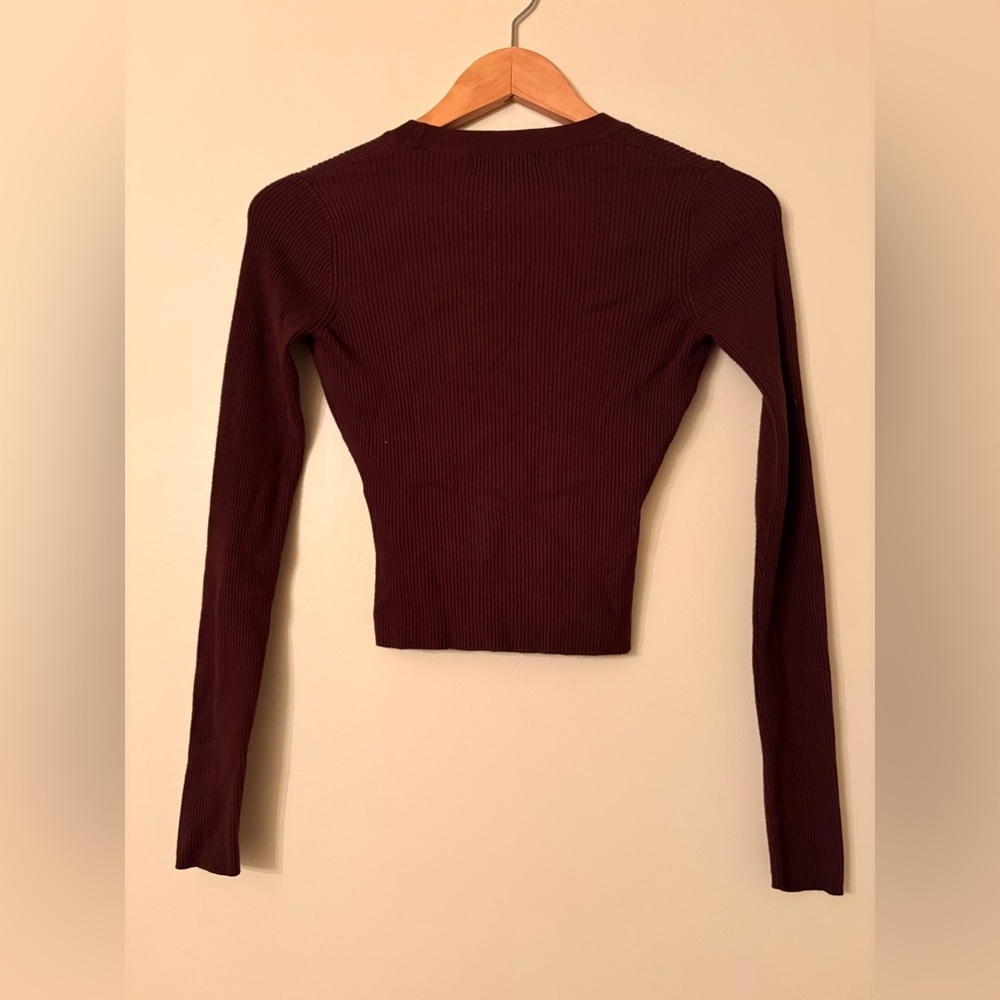Revamped Brown Knit Sweater - Picture 2 of 4